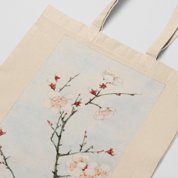 Natural Japanese Blossom Canvas Tote Bag - Picture 3 of 5
